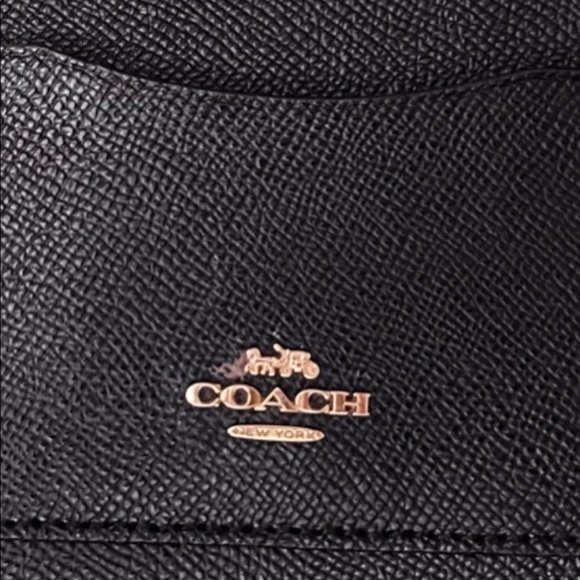 COACH BLACK PEBBLE LEATHER WRISTLET COACH - Picture 3 of 8